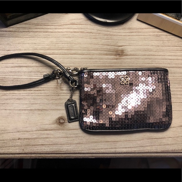 Coach Sequin Wristlet - Picture 1 of 4